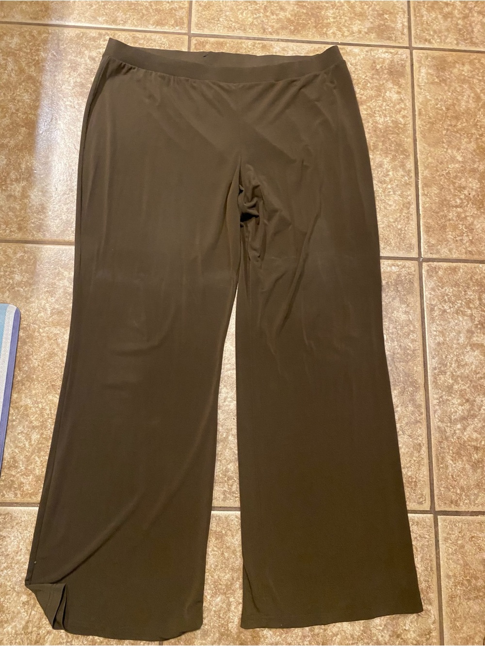 attention Brown Straight-Leg Pull-On Pants XL